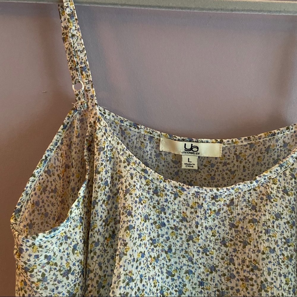 Ya LA Ruffled Front Floral Tank Top - Picture 2 of 6